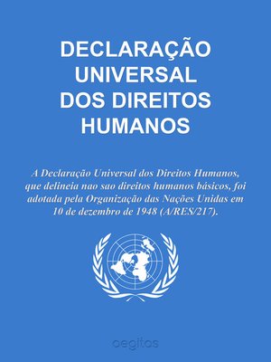 cover image of DECLARAÇÃO UNIVERSAL DOS DIREITOS HUMANOS
